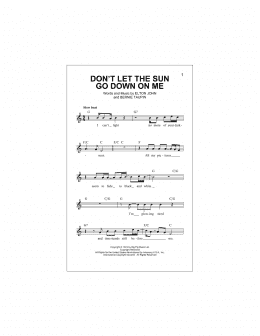 page one of Don't Let The Sun Go Down On Me (Lead Sheet / Fake Book)