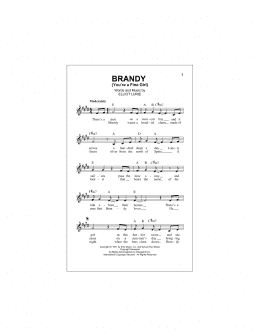 page one of Brandy (You're A Fine Girl) (Lead Sheet / Fake Book)