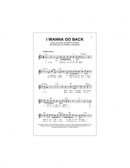 page one of I Wanna Go Back (Lead Sheet / Fake Book)