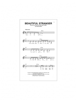 page one of Beautiful Stranger (Lead Sheet / Fake Book)