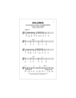 page one of Dolores (Lead Sheet / Fake Book)