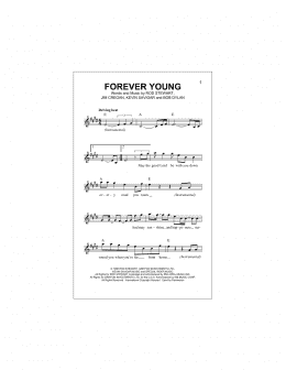 page one of Forever Young (Lead Sheet / Fake Book)