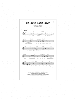 page one of At Long Last Love (Lead Sheet / Fake Book)