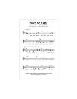 page one of Duke Of Earl (Lead Sheet / Fake Book)