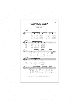 page one of Captain Jack (Lead Sheet / Fake Book)
