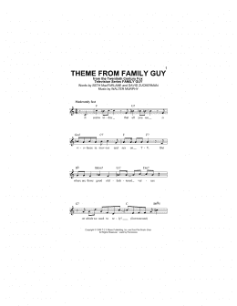 page one of Theme From Family Guy (Lead Sheet / Fake Book)