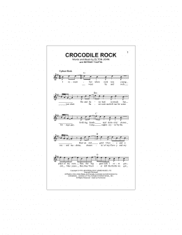 page one of Crocodile Rock (Lead Sheet / Fake Book)