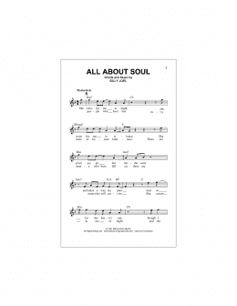 page one of All About Soul (Lead Sheet / Fake Book)