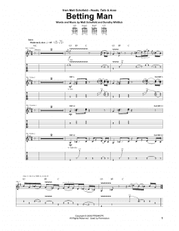 page one of Betting Man (Guitar Tab)