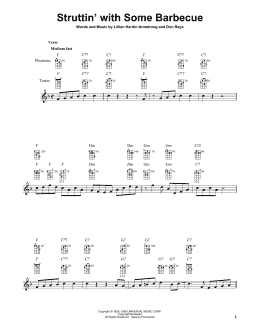 page one of Struttin' With Some Barbecue (Banjo Tab)