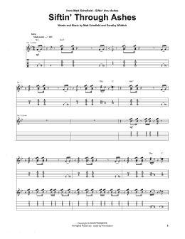 page one of Siftin' Through Ashes (Guitar Tab)
