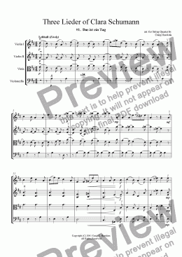 page one of Three Lieder of Clara Schumann