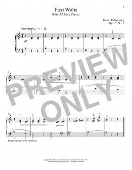 page one of First Waltz (Piano Solo)