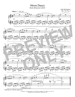 page one of Moon Dance (Piano Solo)
