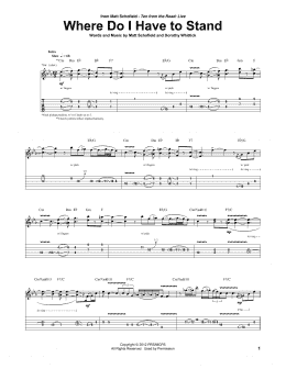 page one of Where Do I Have To Stand (Guitar Tab)