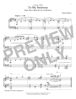 page one of To My Steinway (Piano Solo)