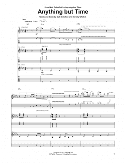 page one of Anything But Time (Guitar Tab)