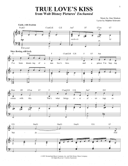 page one of True Love's Kiss (from Enchanted) (Piano & Vocal)