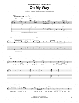 page one of On My Way (Guitar Tab)
