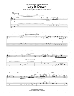 page one of Lay It Down (Guitar Tab)