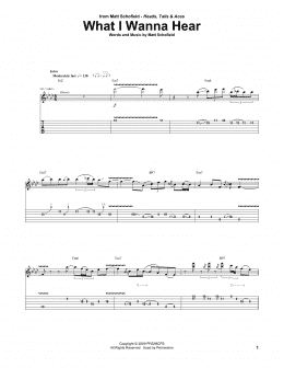 page one of What I Wanna Hear (Guitar Tab)