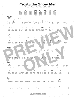page one of Frosty The Snow Man (Guitar Lead Sheet)