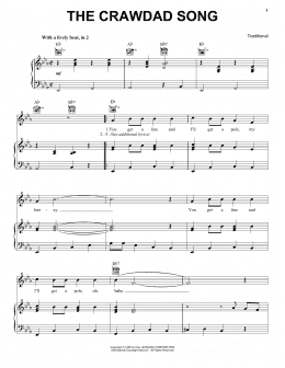 page one of The Crawdad Song (Piano, Vocal & Guitar Chords (Right-Hand Melody))