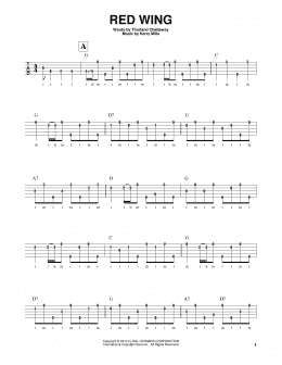 page one of Red Wing (Banjo Tab)