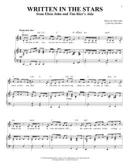 page one of Written In The Stars (from Aida) (Vocal Duet)