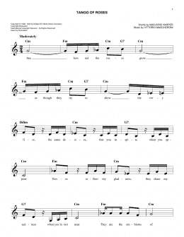 page one of Tango Of Roses (Easy Lead Sheet / Fake Book)