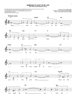 page one of Someone To Light Up My Life (Se Todos Fossem Iguais A Voce) (Easy Lead Sheet / Fake Book)