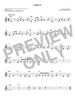 page one of Mambo #5 (Easy Lead Sheet / Fake Book)