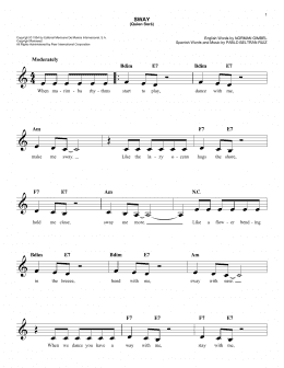 page one of Sway (Quien Sera) (Lead Sheet / Fake Book)