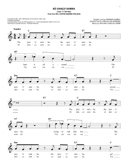 page one of Jazz 'N' Samba (So Danco Samba) (Easy Lead Sheet / Fake Book)