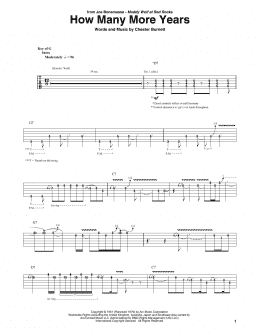 page one of How Many More Years (Guitar Rhythm Tab)