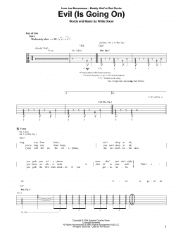 page one of Evil (Is Going On) (Guitar Rhythm Tab)