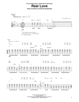 page one of Real Love (Guitar Rhythm Tab)