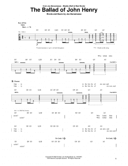 page one of The Ballad Of John Henry (Guitar Rhythm Tab)