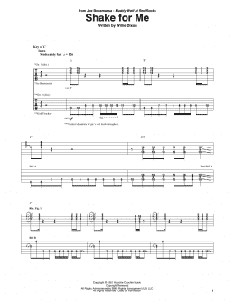 page one of Shake For Me (Guitar Rhythm Tab)