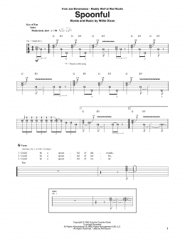page one of Spoonful (Guitar Rhythm Tab)