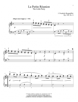 page one of The Little Party "La Petite Reunion," Op. 100, No. 4 (Piano Solo)