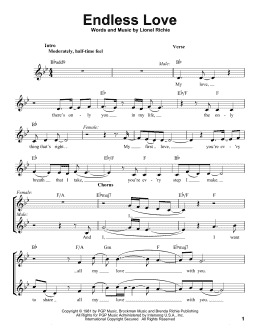 page one of Endless Love (Pro Vocal)