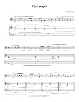 page one of Caldi Sospiri (Piano & Vocal)