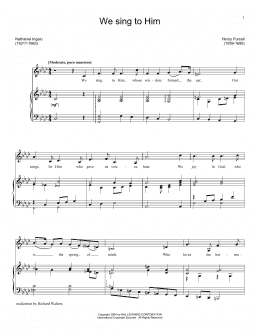 page one of We Sing To Him (Piano & Vocal)