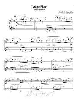 page one of Tender Blossom (Tender Fleur), Op. 100, No. 10 (Piano Solo)