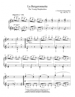 page one of The Wagtail (La Bergeronnette), Op. 100, No. 11 (Piano Solo)