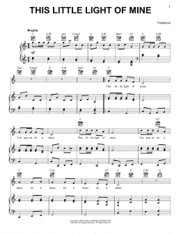 page one of This Little Light Of Mine (Piano, Vocal & Guitar Chords (Right-Hand Melody))