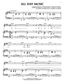 page one of All Day Music (Piano, Vocal & Guitar Chords (Right-Hand Melody))