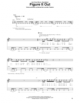 page one of Figure It Out (Bass Guitar Tab)