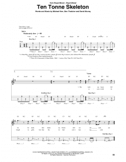 page one of Ten Tonne Skeleton (Bass Guitar Tab)